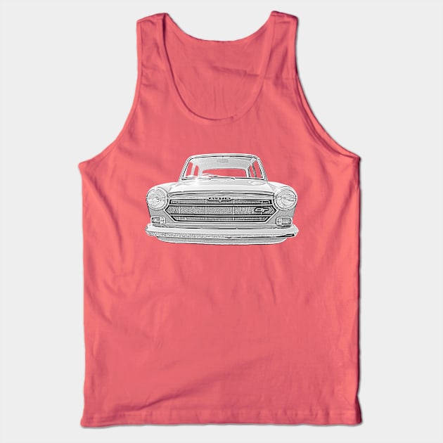 Austin 1300 GT AD016 1970s British classic car Tank Top by soitwouldseem